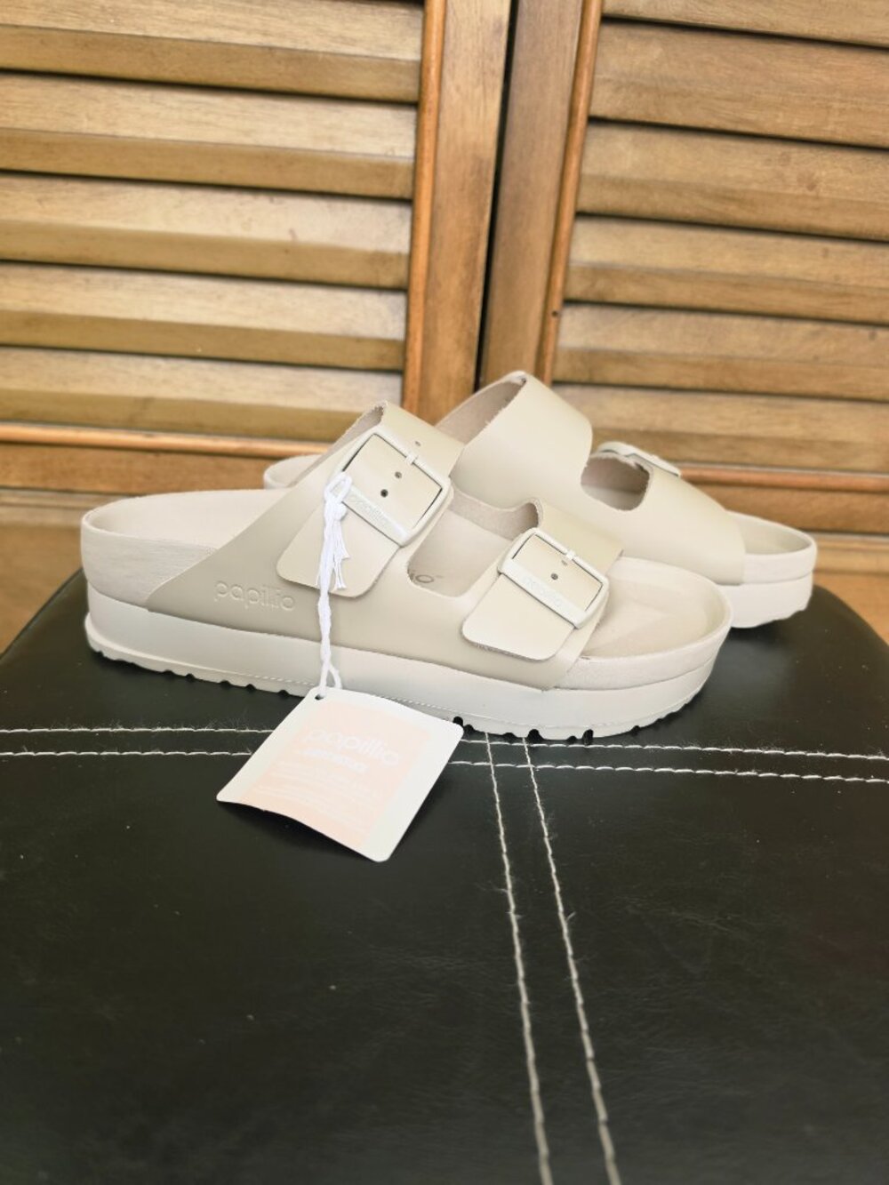 Birkenstock Arizona PAP Flex Platforms Oyster Narrow Women’s Size 38 / US 7-7.5